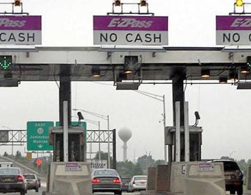  Drivers who use these lanes without an EZ Pass toll pass face an additional $50 fine. (NewsWorks file photo) 