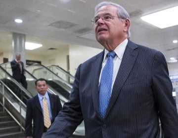  In this Aug. 2, 2017 file photo, Sen. Bob Menendez, D-N.J., arrives on Capitol Hill Washington, for a closed-door meeting with Secretary of State Rex Tillerson and Defense Secretary James Mattis.  (J. Scott Applewhite/AP Photo, File) 