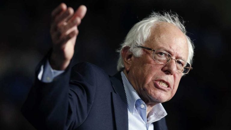 Then- Democratic presidential candidate, Sen. Bernie Sanders, I-Vt, shown at a campaign rally in Springfield, Mass., in October. (Michael Dwyer/AP Photo, file)