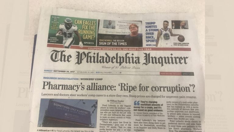 Lawyer: Inquirer tied ad sale pitch to investigative story - WHYY