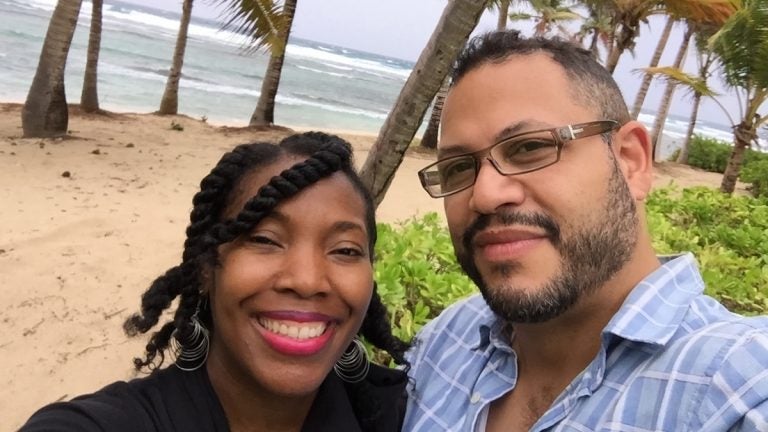 Essence Williams and fiancé Juan Ramos are shown on St. Croix in the Virgin Islands