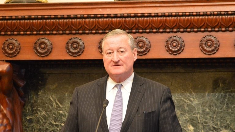 Mayor Jim Kenney criticized President Donald Trump's expansion of the travel ban to eight countries.(Tom MacDonald, WHYY)