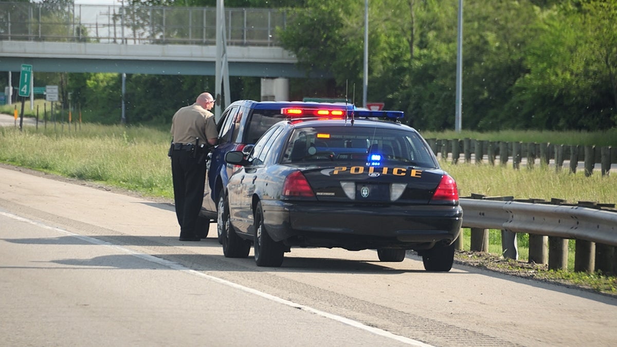 police officer pulling someone over