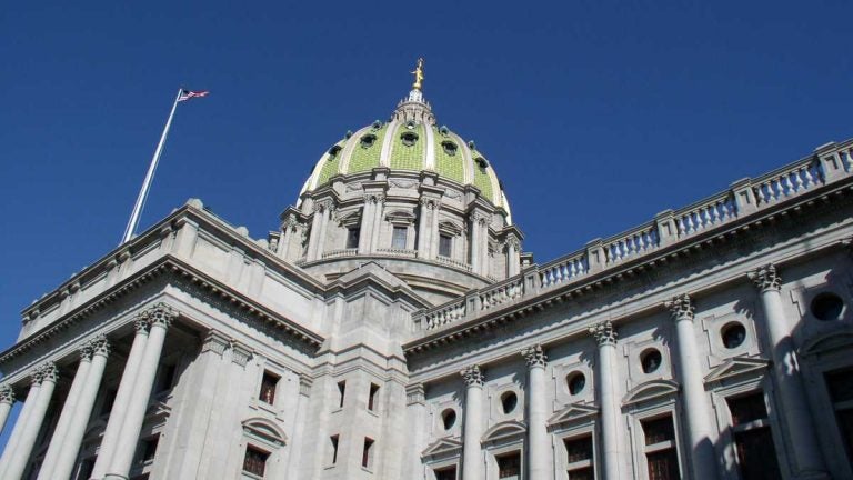 The capitol building in Harrisburg