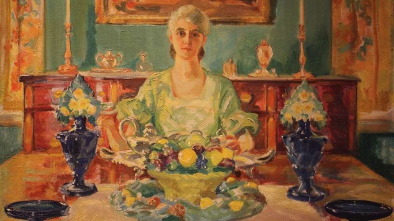 A portrait of Violet Oakley painted by her life partner, Edith Emerson, is included in the exhibit. (Woodmere Art Museum)