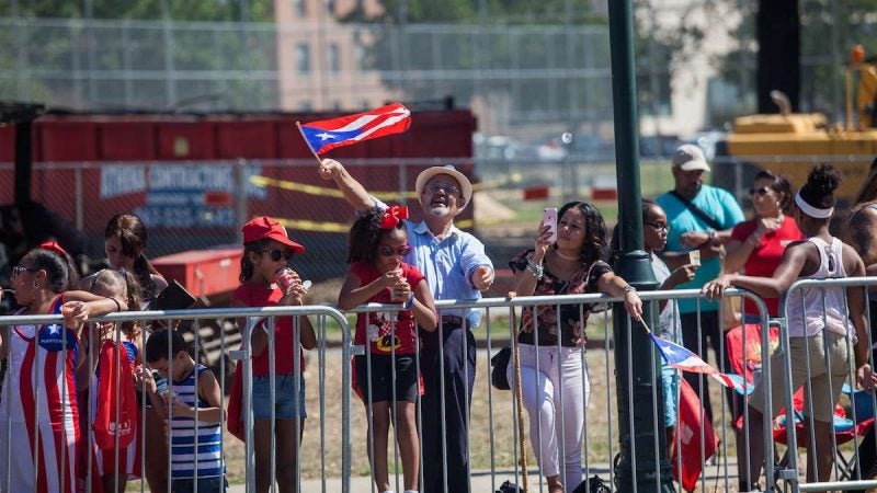 The 2017 Puerto Rican Day Parade on the Benjamin Franklin Parkway celebrates the island's culture and calles for charity to aid in its recovery following the damage caused by Hurricane Maria.