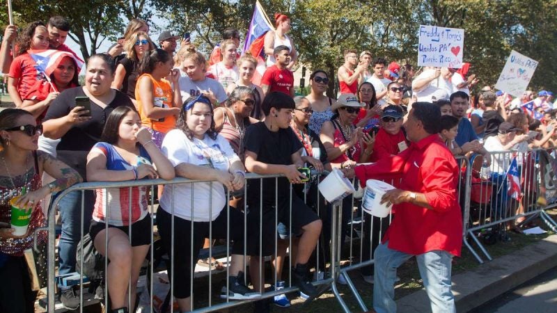 The 2017 Puerto Rican Day Parade on the Benjamin Franklin Parkway celebrates the island's culture and calles for charity to aid in its recovery following the damage caused by Hurricane Maria.