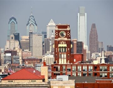  Census data show that poverty in Camden (foreground)is ebbing, while across the river in Philadelphia, the poverty rate remains flat. (Emma Lee/WHYY, file) 