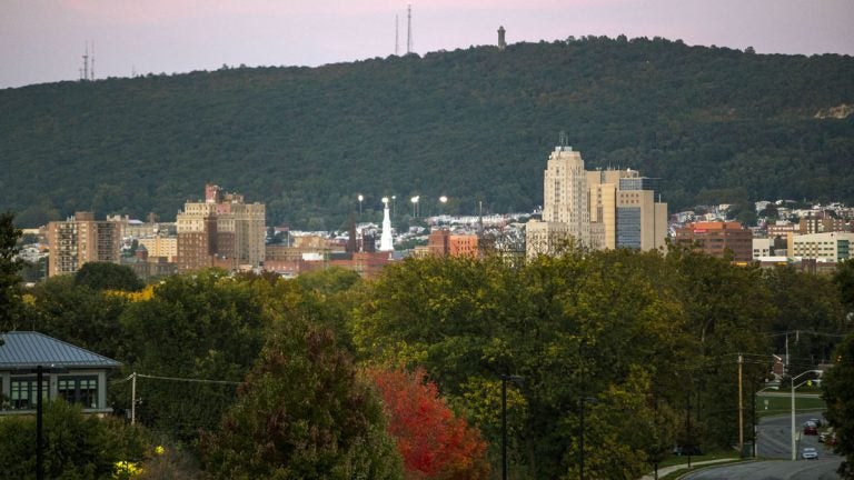  A view of Reading, Pennsylvania from Museum Road. The city is carved out of the 6th U.S. Congressional District and included with Lancaster and Chester Counties. (Lindsay Lazarski/WHYY) 