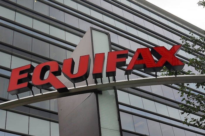 Equifax Inc. is seen, in this Saturday, July 21, 2012 photo, in Atlanta. Equifax Inc. is a consumer credit reporting agency in the United States, considered one of the three largest American credit agencies along with Experian and TransUnion. (AP Photo/Mike Stewart)