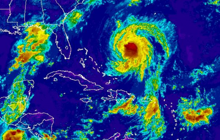  Hurricane Jose as seen on NOAA's infrared satellite early Friday afternoon.  