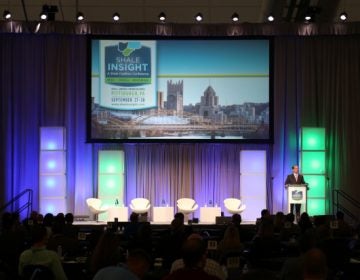 Oil and gas industry executives gathered Wednesday at the David L. Lawrence Convention Center in Pittsburgh for the annual Shale Insight conference. (MEGAN HARRIS / WESA)