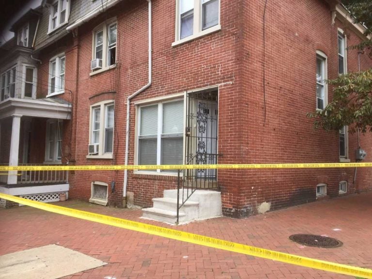 Two children were found dead inside this Wilmington home on the corner of 8th and Adams streets Monday morning. (Zoë Read/WHYY)