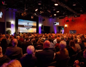 WHYY's Lincoln Financial Digital Studio is filled on Oct. 12, 2017, for a public discussion with Lynn Novick, director of PBS' 