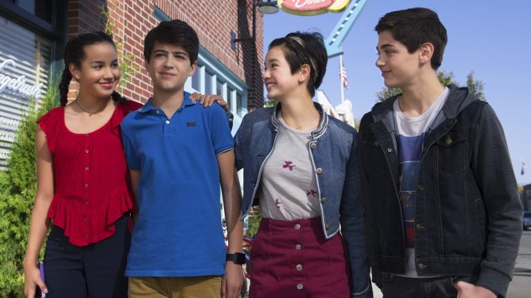 Sofia Wylie, Joshua Rush, Peyton Elizabeth Lee, and Asher Angel star in Andi Mack. Sofia Wylie, Joshua Rush, Peyton Elizabeth Lee, and Asher Angel star in Andi Mack. (Fred Hayes/Disney Channel)