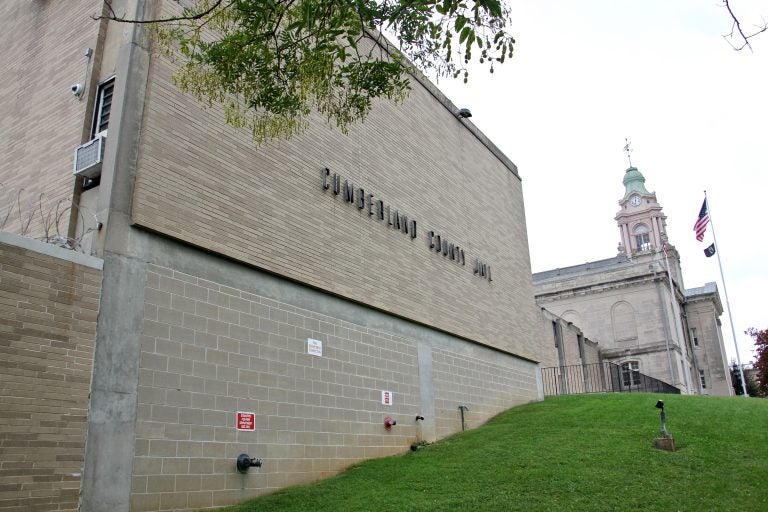 The grey facade of a New Jersey jali against a grey sky