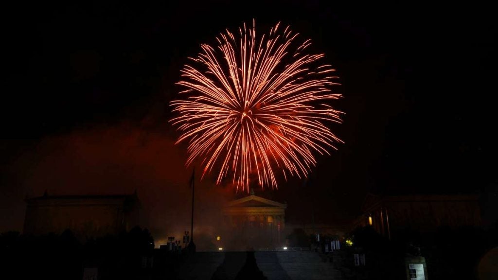 The Wawa Welcome America July Fourth concert on the Benjamin Franklin Parkway closes with a fireworks display.