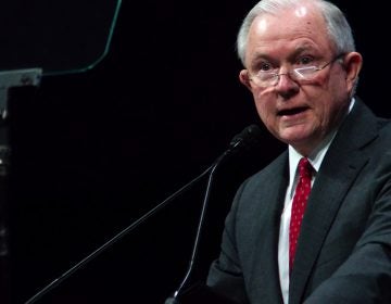 US Attorney General Jeff Sessions delivers the keynote address during the General Assembly of the International Association of Chiefs of Police conference in Philadelphia