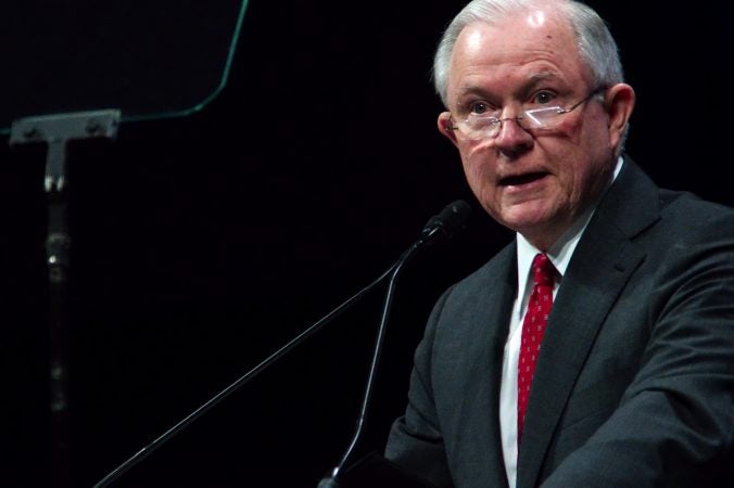 U.S. Attorney General Jeff Sessions delivers the keynote address during the General Assembly of the International Association of Chiefs of Police conference in Philadelphia