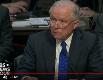 Attorney General Jeff Sessions testifies Wednesday before the Senate Judiciary Committee (YouTube screenshot)