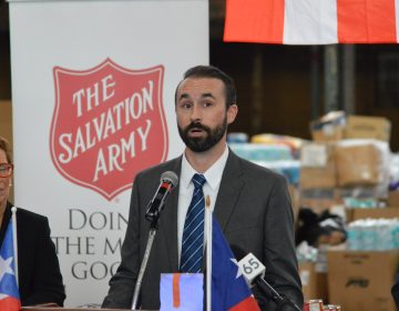 Philadelphia Office of Emergency Management  Director Dan Bradley says city officials are expecting  many  to come to the center given how many people with ties to Puerto Rico live in the Philadelphia region. (Tom MacDonald/WHYY) 