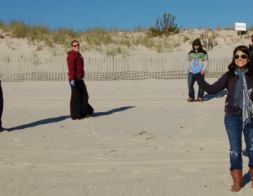 Fall Beach Sweeps volunteers pausing for a photo in Midway Beach in Oct. 2011. (Photo courtesy of Dominick Solazzo)