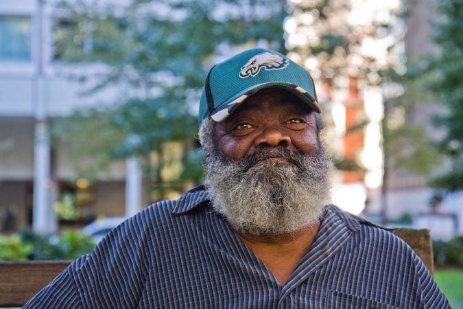 William Smith says he practically lives in Rittenhouse Square park, and he’s grateful for the Mental Health Partnerships outreach specialists who come around every day.