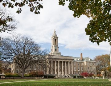 Old Main, an administrative building and landmark of Penn State campus, State College, Pennsylvania. (Lindsay Lazarski/WHYY)