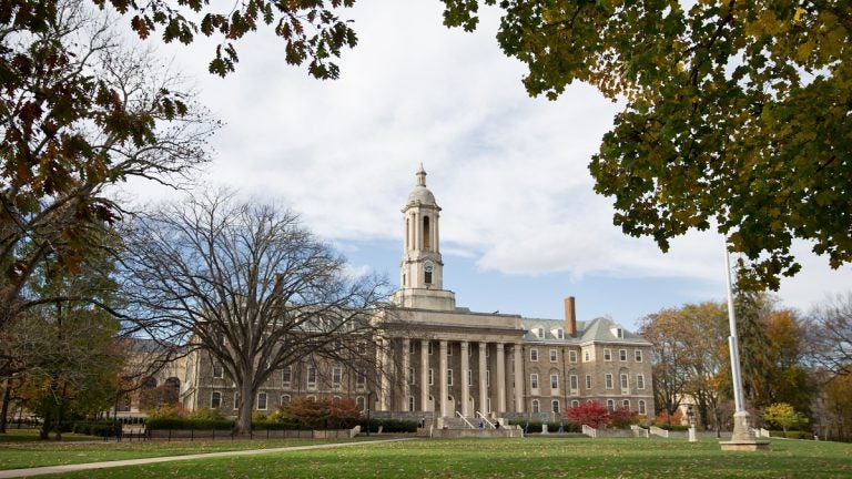 Old Main, an administrative building and landmark of Penn State campus, State College, Pennsylvania. (Lindsay Lazarski/WHYY)