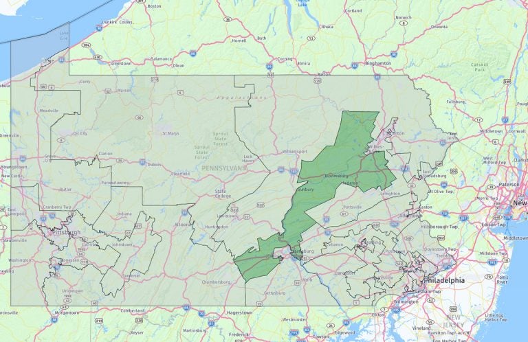 Pennsylvania's 11th congressional district covers the northeast to the south central regions of the state. (Keystone Crossroads)