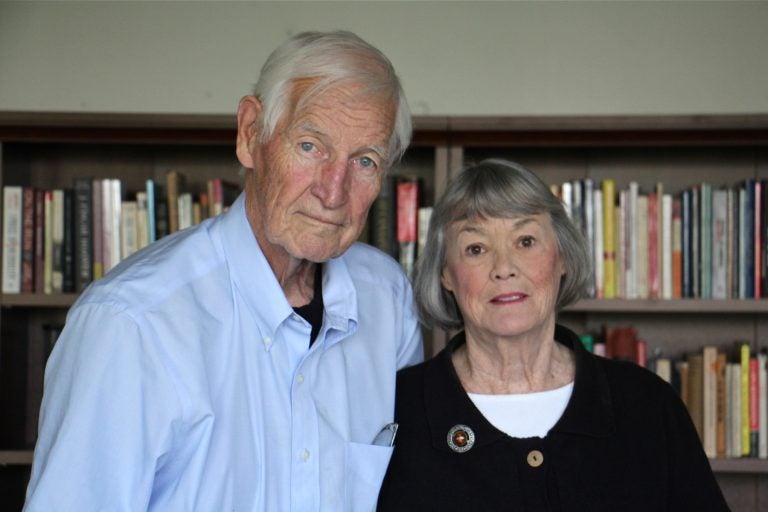 John Raines and his wife, Bonnie, at their home in Philadelphia in September. (Emma Lee/WHYY)