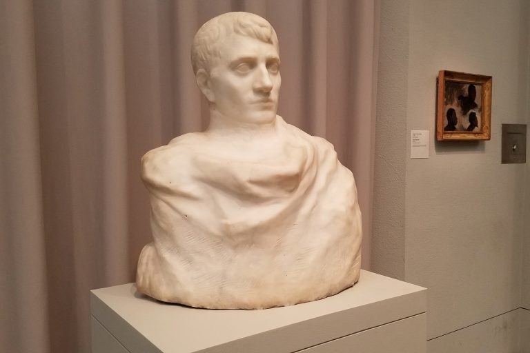 A bust of Napoleon Bonaparte by Auguste Rodin is on display at the Philadelphia Museum of Art.