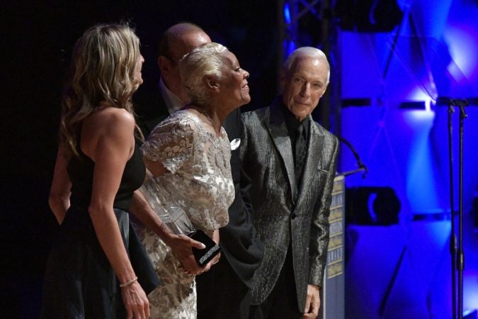 Dionne Warwick receives the Marian Anderson Award at a ceremony at the Kimmel Center, on Tuesday. (Bastiaan Slabbers for WHYY)