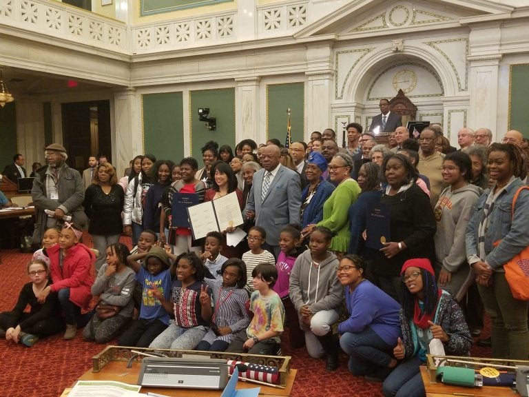 Philadelphia City Council honors civil rights activists at City Hall. (photo courtesy of council member Helen Gym's office)