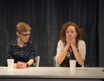 Maggie Johnson (left) and Alice Yorke in Azuka Theatre’s production of 