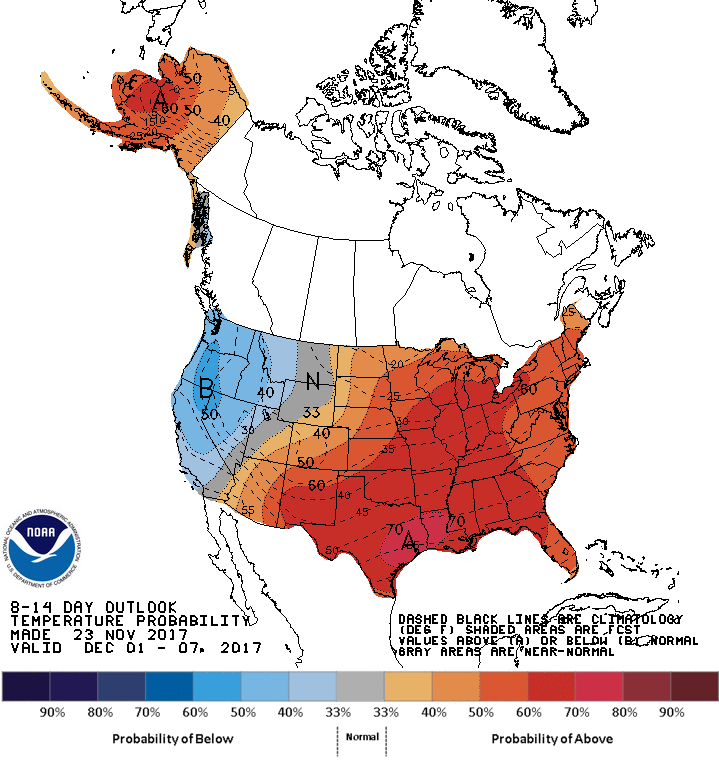 National Weather Service Climate Prediction Center image. 