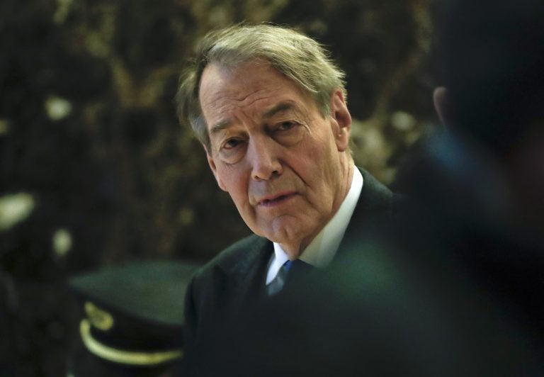 TV News anchor Charlie Rose walks through the Trump Tower, Monday, Nov. 21, 2016 in New York.