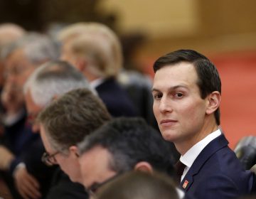 White House Senior adviser Jared Kushner attends a bilateral meeting held by U.S. President Donald Trump and China's President Xi Jinping at the Great Hall of the People in Beijing Thursday, Nov. 9, 2017. (Thomas Peter/Pool Photo via AP)