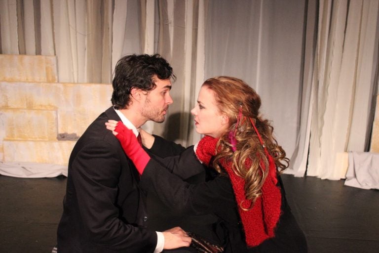 Arlen Hancock and Kirsten Quinn in Irish Heritage Theatre's production of 