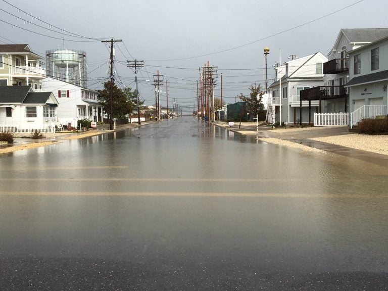 A file photo of minor tidal flooding in Seaside Park. (Image: Dominick Solazzo)