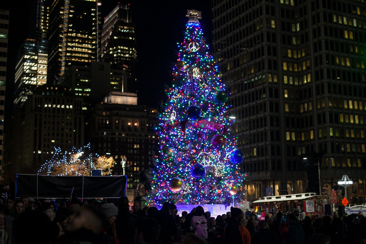 Local News Coverage Of Christmas Tree Lighting Ceremony Philadelphia