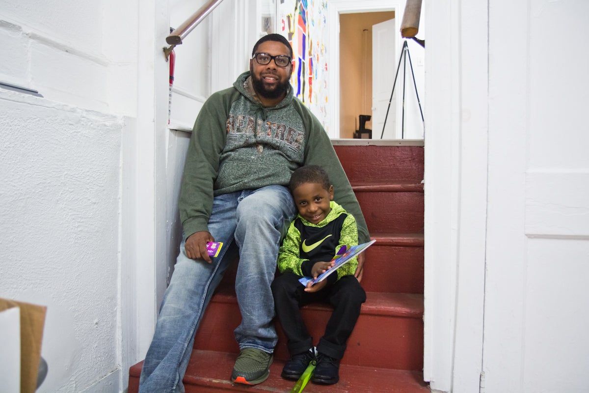 Rickey Duncan, with his 4 year old son Zaid 