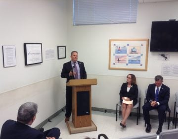 Delaware Insurance Commissioner Trinidad Navarro speaks at an event launching the 2018 ACA enrollment. (Zoë Read/WHYY)