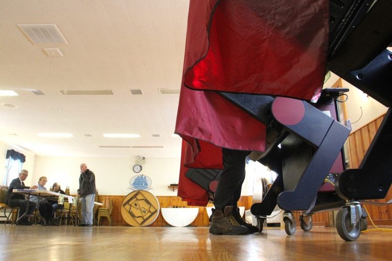 A polling place at Paulsboro Sportsmen’s Club in Paulsboro, New Jersey.