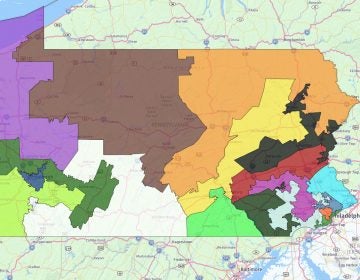 Pennsylvania's congressional map as drawn in 2011. In 2018, it was deemed an unconstitutional partisan gerrymander by the Pa. Supreme Court (Keystone Crossroads)