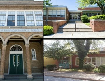 Under a proposal by the Christina School District and the 
Carney administration, three schools would be closed and two expanded.  Those slated for possible closure are, clockwise from left, Palmer, Pulaski and Stubbs elementary schools. (Christina School District) 