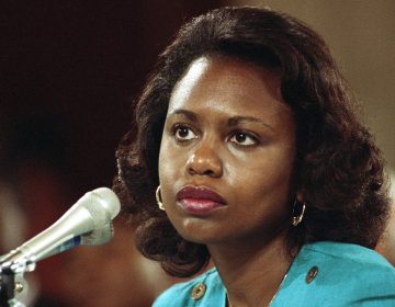 Anita Hill testifies before the Senate Judiciary Committee on Oct. 11, 1991, regarding Clarence Thomas' confirmation to the Supreme Court. (AP) 