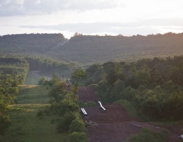 Construction of the Mariner East 2 pipeline in Huntingdon County, Pennsylvania. (Lindsay Lazarski/WHYY)