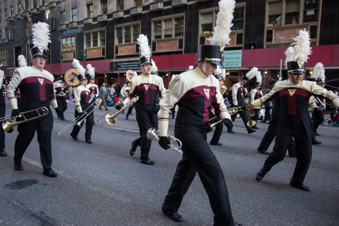 The Turpin Marching Band from Ohio performs in the the 98th annual Philadelphia Thanksgiving Day Parade, November 23, 2017. (Emily Cohen for WHYY)