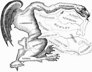 The term 'gerrymandering' was coined by the Boston Gazette in 1812 for Massachusetts Governor Elbridge Gerry who signed off on a bill that distorted the state's congressional district into twisted and disjointed shapes.